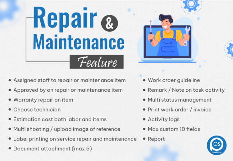 repair and maintenance features in our pos system